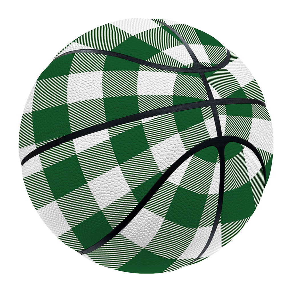 Green And White Buffalo Check Print Basketball