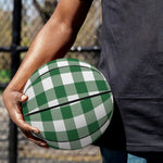 Green And White Buffalo Check Print Basketball