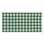 Green And White Buffalo Check Print Beach Towel