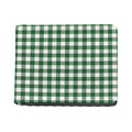Green And White Buffalo Check Print Bifold Wallet