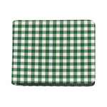 Green And White Buffalo Check Print Bifold Wallet