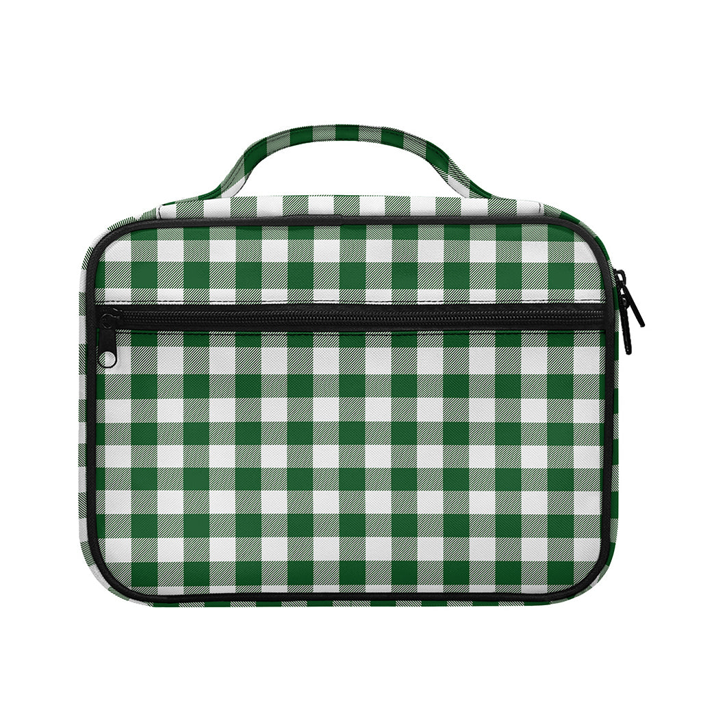 Green And White Buffalo Check Print Briefcase Bible Bag