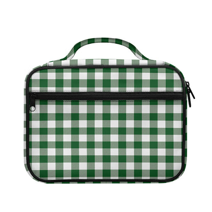 Green And White Buffalo Check Print Briefcase Bible Bag
