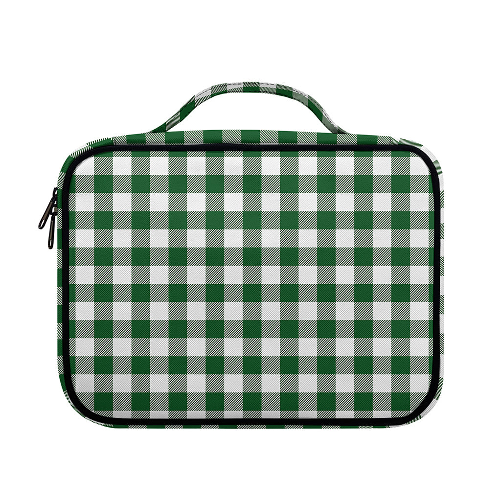 Green And White Buffalo Check Print Briefcase Bible Bag