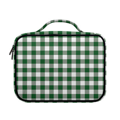 Green And White Buffalo Check Print Briefcase Bible Bag