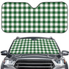 Green And White Buffalo Check Print Car Windshield Sun Shade