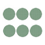 Green And White Buffalo Check Print Coaster Set