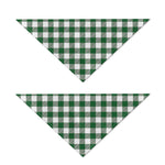 Green And White Buffalo Check Print Dog Bandana
