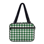 Green And White Buffalo Check Print Double Strap Bible Bag