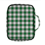 Green And White Buffalo Check Print Front Pocket Bible Bag