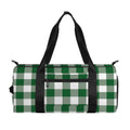 Green And White Buffalo Check Print Gym Bag