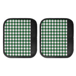 Green And White Buffalo Check Print Handle Covers