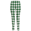 Green And White Buffalo Check Print High-Waisted Pocket Leggings