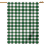 Green And White Buffalo Check Print House Flag