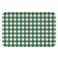 Green And White Buffalo Check Print Indoor Door Mat