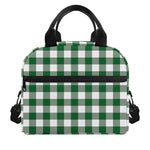 Green And White Buffalo Check Print Insulated Lunch Bag