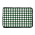 Green And White Buffalo Check Print Kitchen Mat