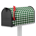 Green And White Buffalo Check Print Mailbox Cover