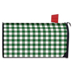 Green And White Buffalo Check Print Mailbox Cover