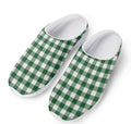 Green And White Buffalo Check Print Mesh Casual Shoes