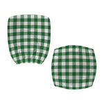 Green And White Buffalo Check Print Office Chair Cover