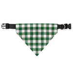Green And White Buffalo Check Print Over The Collar Dog Bandana