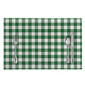 Green And White Buffalo Check Print Placemat