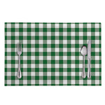 Green And White Buffalo Check Print Placemat