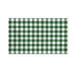 Green And White Buffalo Check Print Polyester Flag
