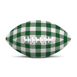 Green And White Buffalo Check Print Rugby Ball