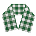 Green And White Buffalo Check Print Scarf