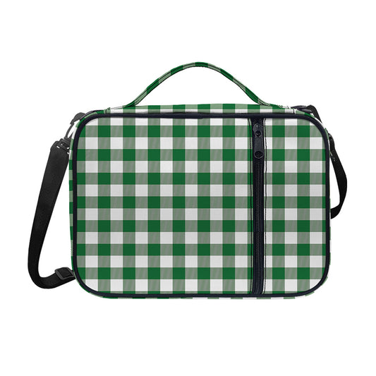 Green And White Buffalo Check Print Shoulder Strap Bible Bag