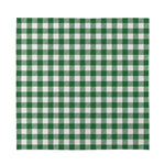 Green And White Buffalo Check Print Silk Bandana