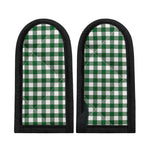 Green And White Buffalo Check Print Skillet Handle Cover