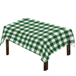 Green And White Buffalo Check Print Tablecloth