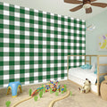 Green And White Buffalo Check Print Wall Sticker