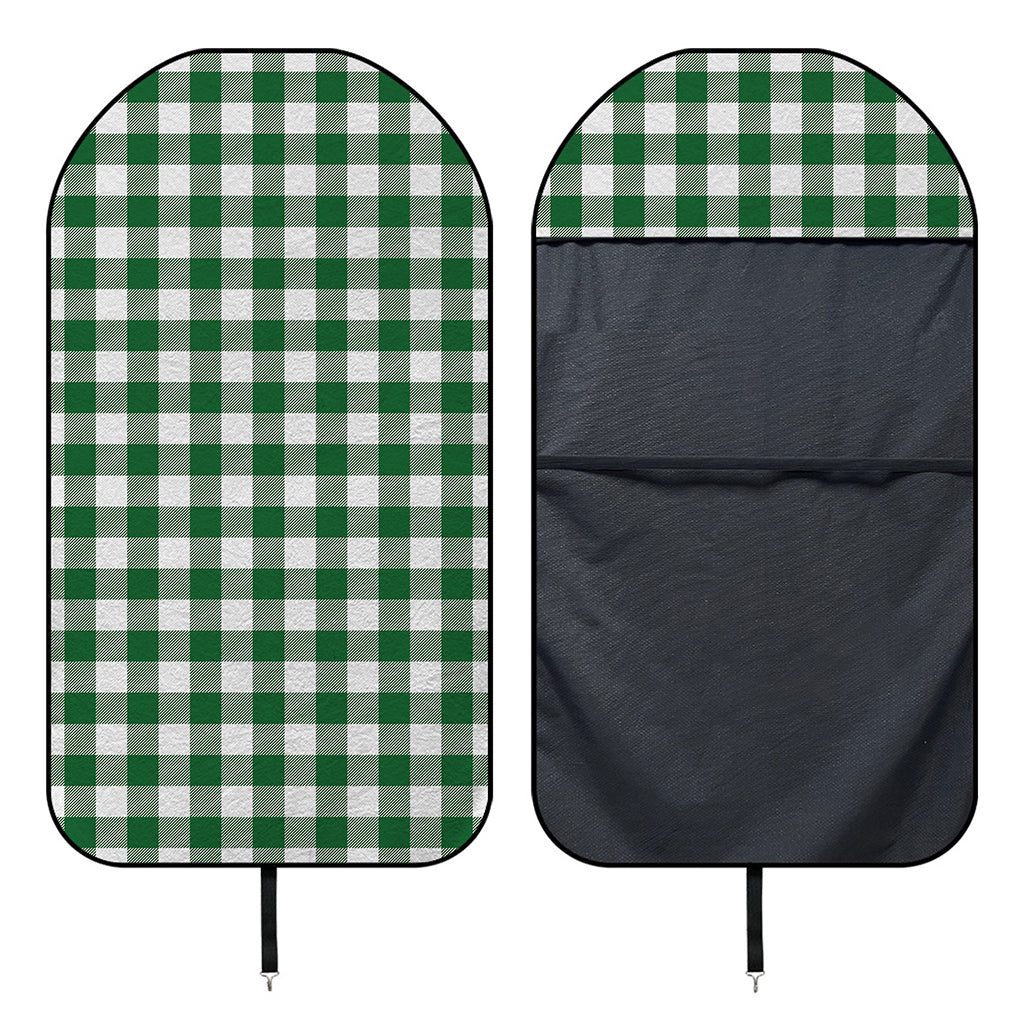 Green And White Buffalo Check Print Waterproof Car Seat Cover