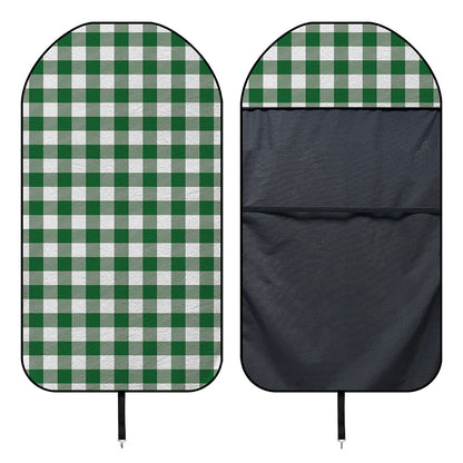 Green And White Buffalo Check Print Waterproof Car Seat Cover