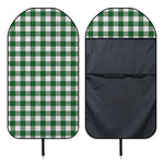 Green And White Buffalo Check Print Waterproof Car Seat Cover