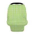 Green And White Check Pattern Print Baby Seat Cover