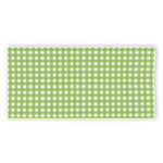Green And White Check Pattern Print Beach Towel