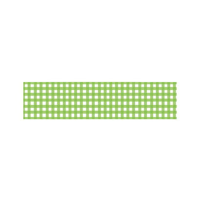 Green And White Check Pattern Print Bed Runner