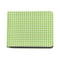 Green And White Check Pattern Print Bifold Wallet