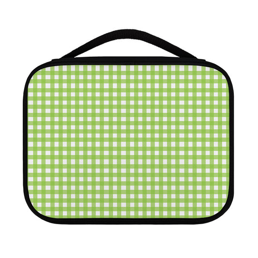 Green And White Check Pattern Print Classic Bible Case
