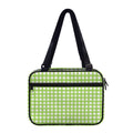 Green And White Check Pattern Print Double Strap Bible Bag