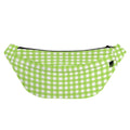 Green And White Check Pattern Print Fanny Pack