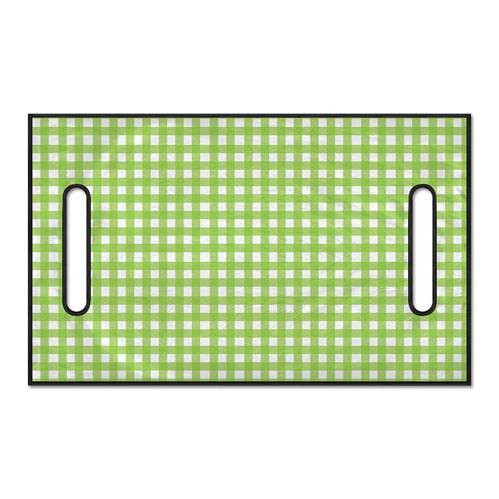 Green And White Check Pattern Print Golf Cart Seat Cover