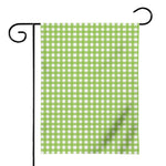 Green And White Check Pattern Print House Flag