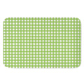Green And White Check Pattern Print Indoor Door Mat