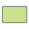 Green And White Check Pattern Print Kitchen Mat